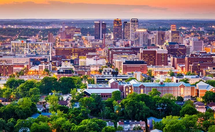 Birmingham, Alabama, USA downtown city skyline.