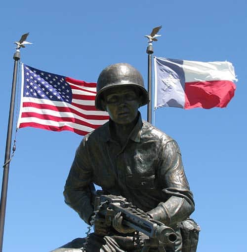 Statue of Audie Leon Murphy - America most decorated veteran