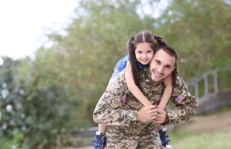 Veteran with Daughter